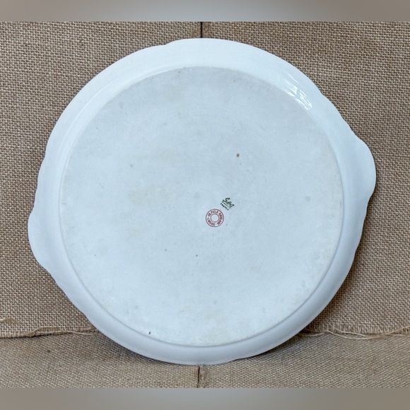 Limoges Pink Rose Round Platter w Handles Vintage Floral Cottage Grandma Core - Picture 2 of 3